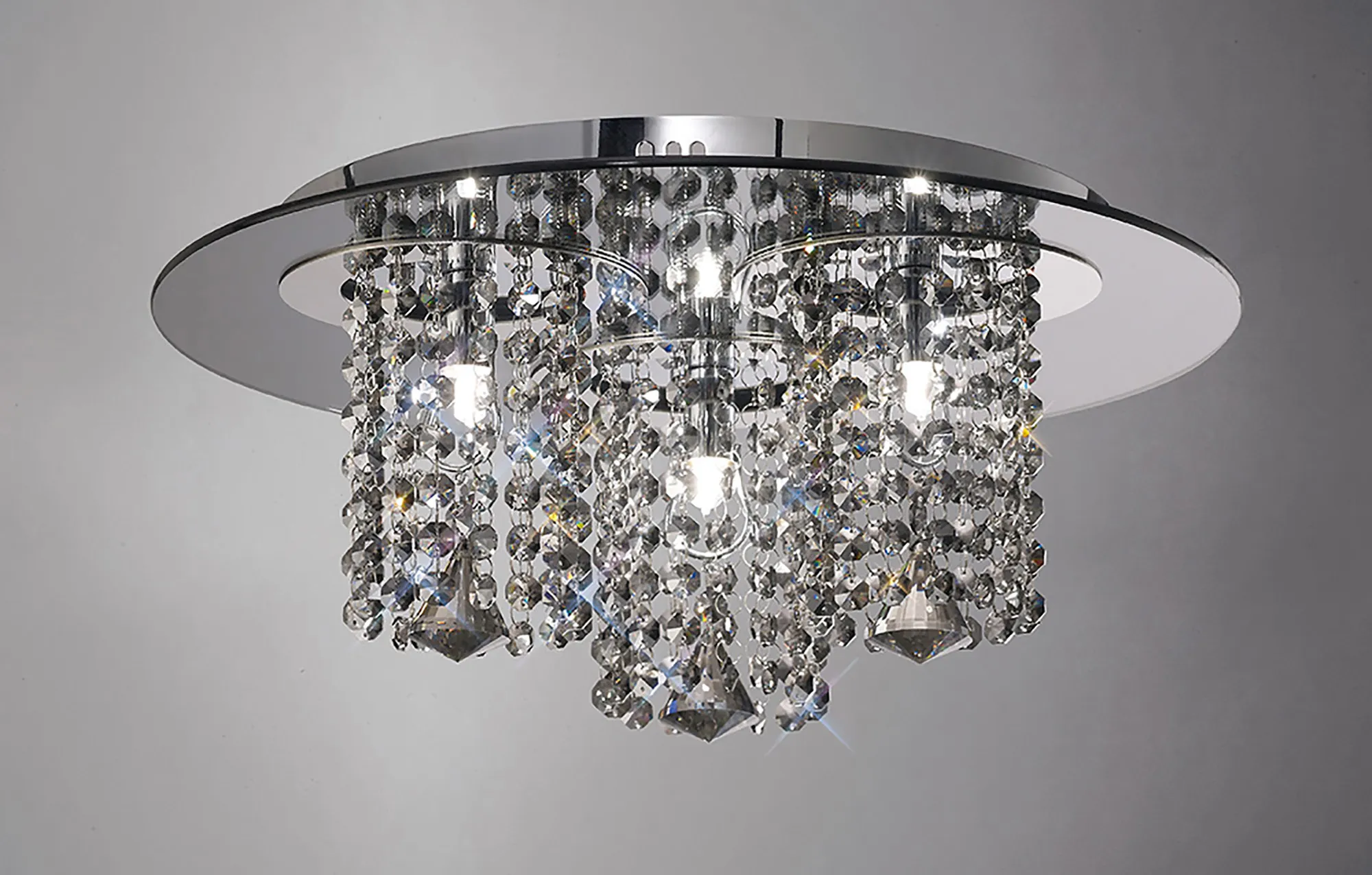 Pegasus Crystal Ceiling Lights Diyas Flush Crystal Fittings